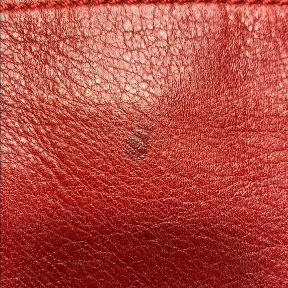 Red leather Coach purse - Picture 11 of 13